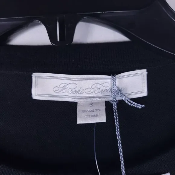 Brooks Brothers Cardigan Womens Small Blue Twinset Abstract Cotton Jersey NWT - Picture 9 of 12